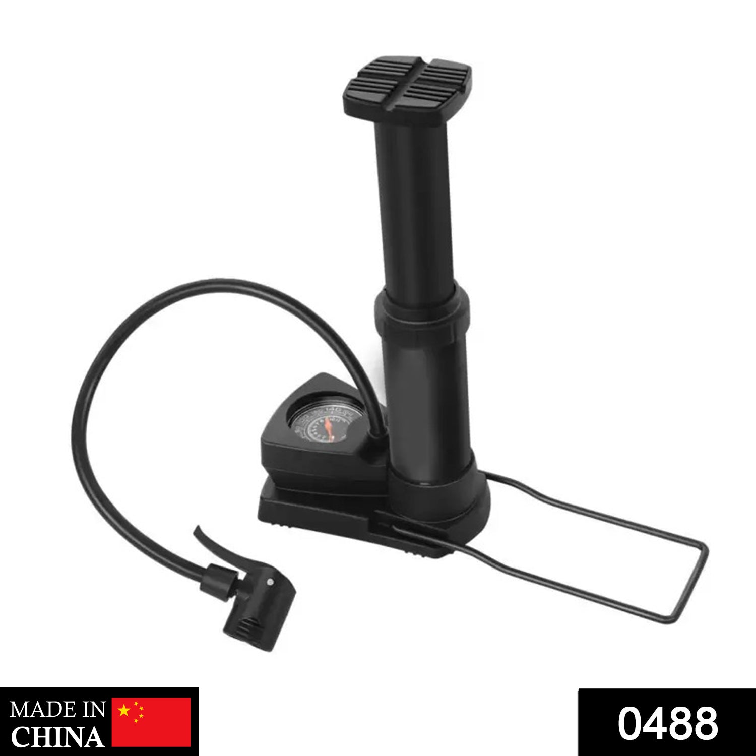 Foot pump with gauge Foot pump with gauge